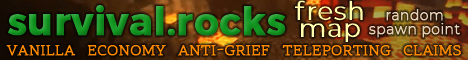 Survival Rocks (semi-vanilla survival with strong economy)