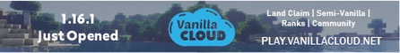 Vanilla Cloud SURVIVAL!  1.16.1 / JUST OPENED!