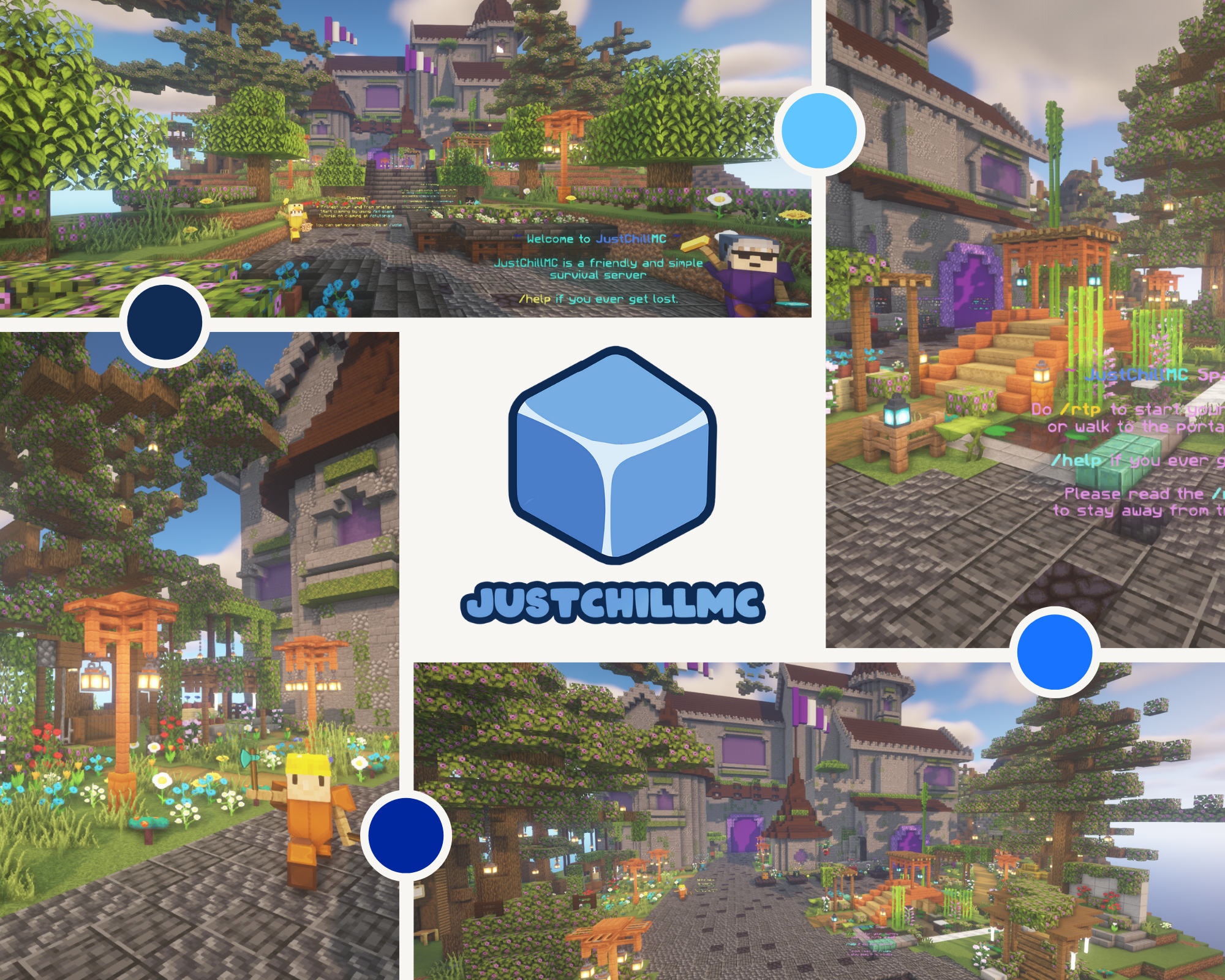 ⭐ JustChillMC 1.17.1 ⭐ A Relaxing Grief Protected Server 💙 Semi-Vanilla ❤️️ Economy 💚 NEED Staffs! 💜 Minecraft Server