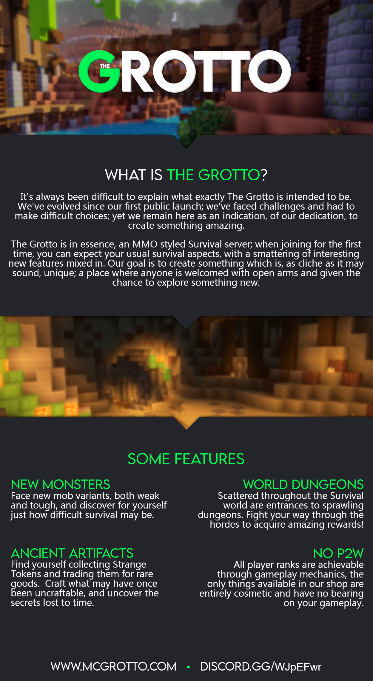 The Grotto SMP (1.17.1) (Quests/Dungeons/Claims) Minecraft Server