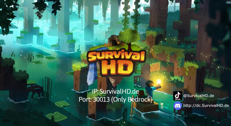 SurvivalHD.de | SurvivalHD Network | 1.8-1.19 | Smp, OneBlock | Java & Bedrock✅
