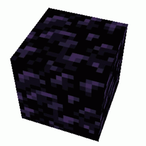 Minecraft Obsidian Sticker - Minecraft Obsidian Cube ...