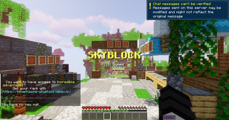 MinePhasma.org, Towny, Survival, Duels, Skyblock! Come join now Bedrock compatible!!