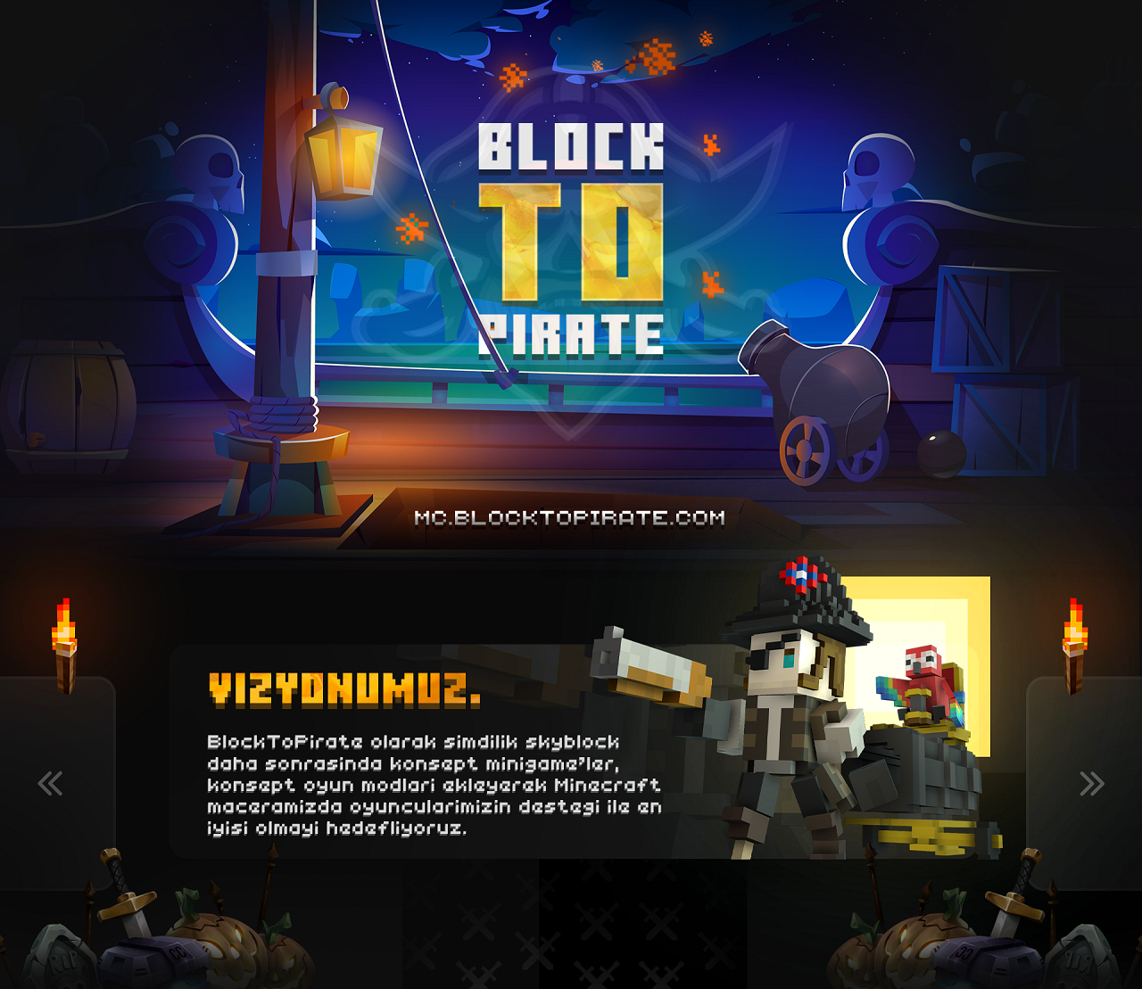 ⚓‍ ☠ BLOCKTOPIRATE - Skyblock ‍☠ ⚓ Concept Skyblock Server |  Skirmish with Pirates |  BETA (1.0) Minecraft Server