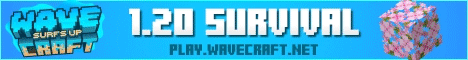 WaveCraft 🌊 Free Ranks 🌊 Weekly Events 🌊 No Grief 🌊 Staff Apps Open