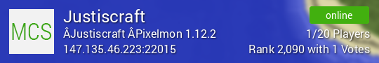 Justiscraft Pixelmon 1.12.2 ATLauncher Minecraft Server