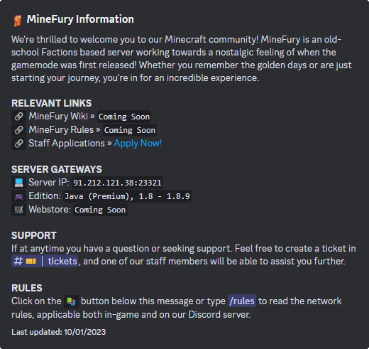 MineFury [1.8] Minecraft Server