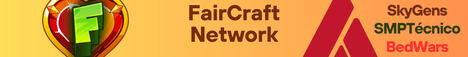 FairCraft NetWork - SkyGens - BedWars - SMPTécnico